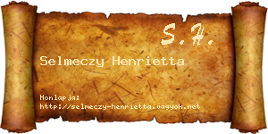 Selmeczy Henrietta névjegykártya